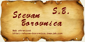 Stevan Borovnica vizit kartica